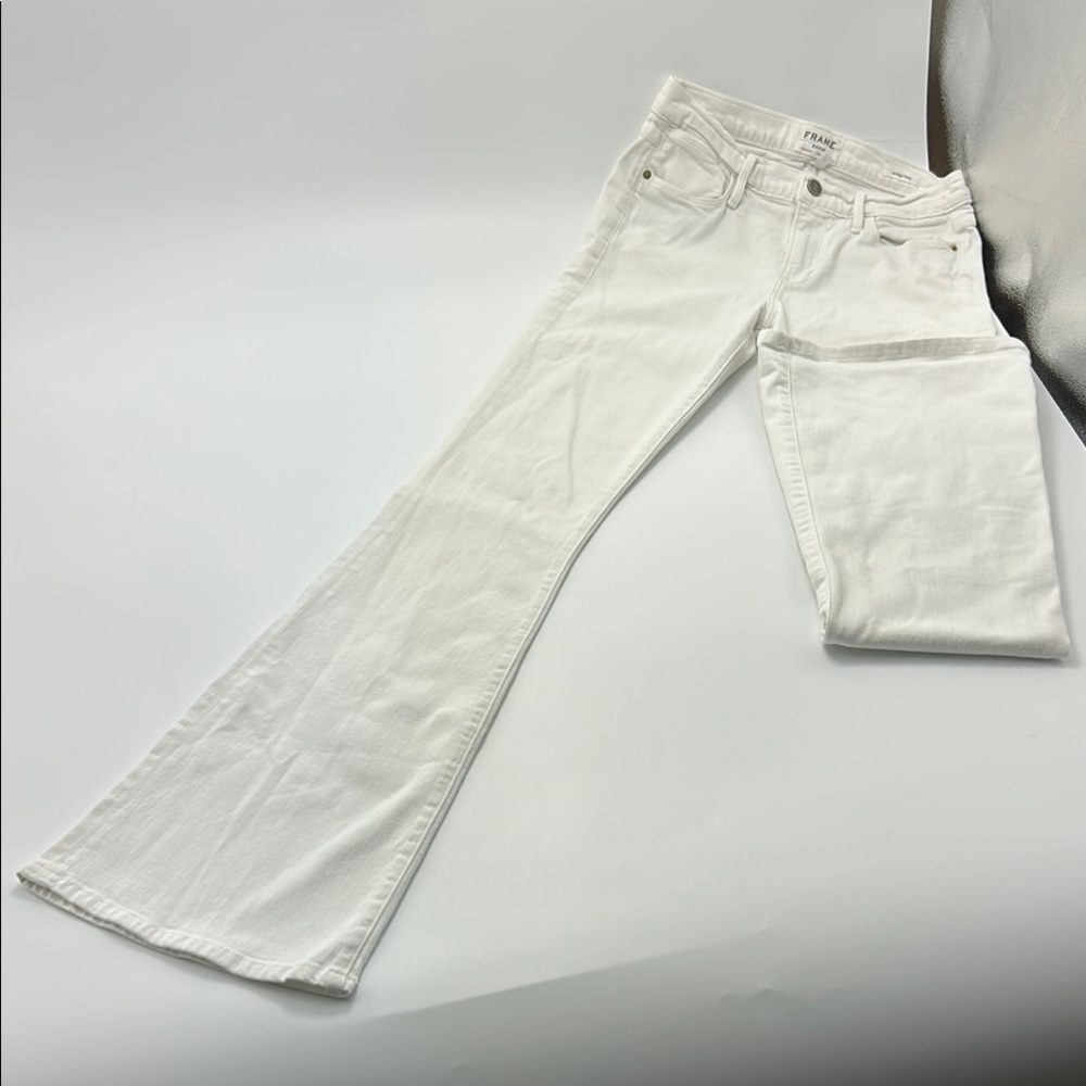 Frame Denim Ivory Flare & Wide Leg Jeans